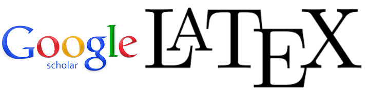 The Google Scholar logo next to the LaTeX logo