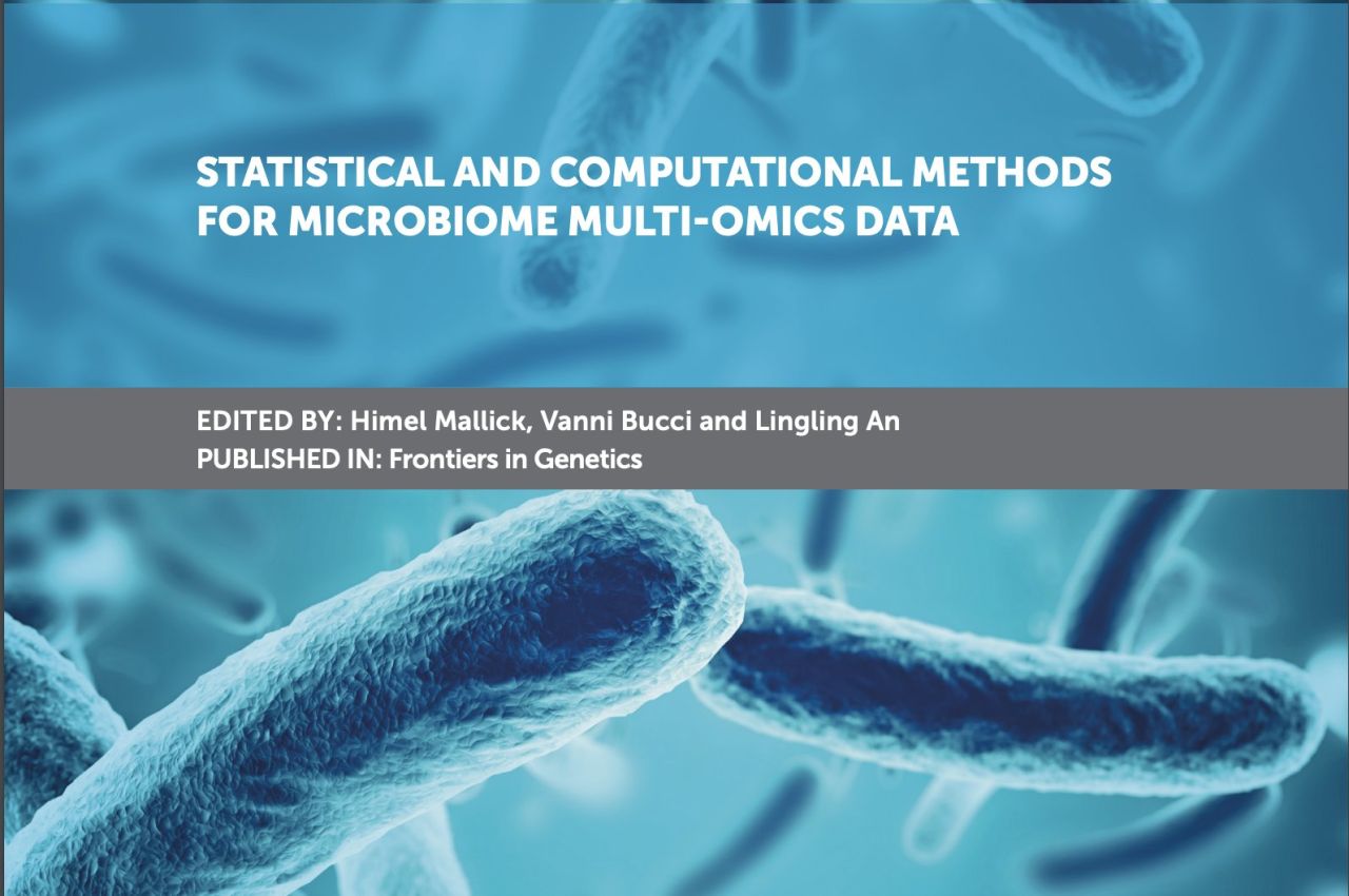 Cover of the Frontiers in Genetics Research Topic 'Statistical and Computational Methods for Microbiome Multi-Omics Data'